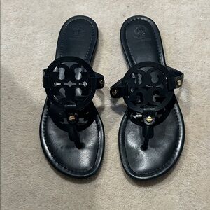 Tory Burch Black Leather Sandals